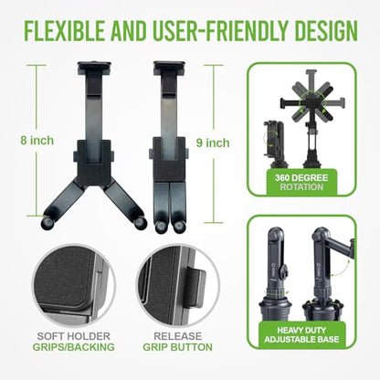 Cellet Universal Car Cup Holder Tablet Mount – Adjustable Gooseneck Stand for iPad, Galaxy, Kindle, Smartphones & More – Stable Base Fits Cup Holders 2.5"-4" for Front & Back Seat Use - style: Tablet 13in Neck