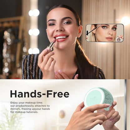 Magnetic Suction Cup Phone Mount, Compatible with MagSafe, Silicone Octo Cup Buddy Sticky Grip Holder for iPhone and Android, Removable Hands-Free Selfie/Video for TikTok, Mint Green - color: Mint Green