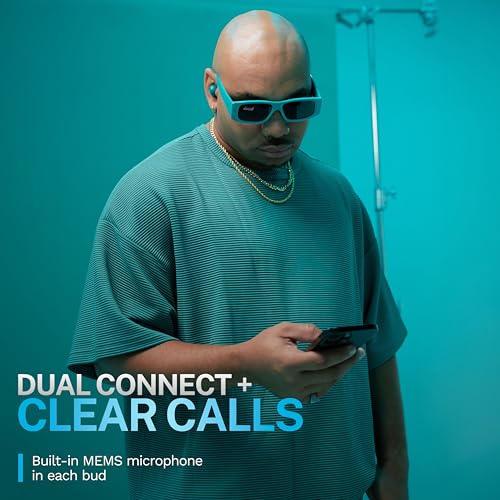 JLab Go Pop ANC True Wireless Earbuds with Dual Connect, Teal - color: Teal