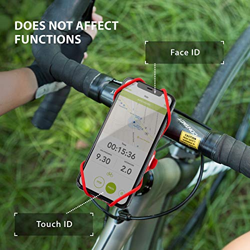 Bone Bike Tie Pro 3, Universal Bike Phone Stem Mount for 5.8"-7.2" Phones - color: Bike Tie Pro 3 - Red