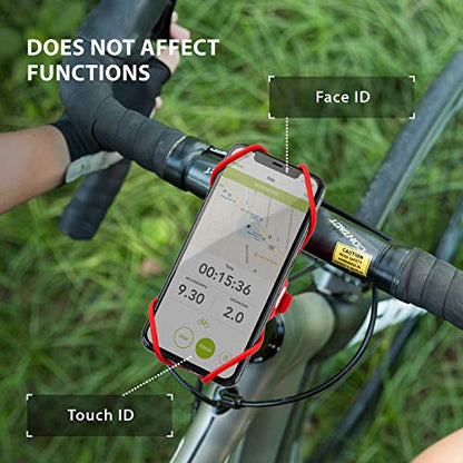 Bone Bike Tie Pro 3, Universal Bike Phone Stem Mount for 5.8"-7.2" Phones - color: Bike Tie Pro 3 - Red