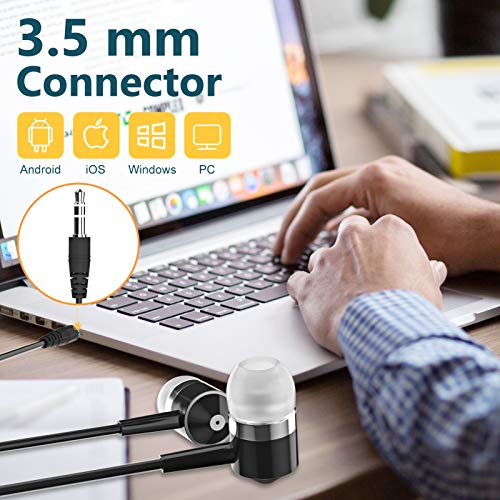 10 Packs 3.5mm Wired Earbuds Bulk in Ear, Mix Color Headphones