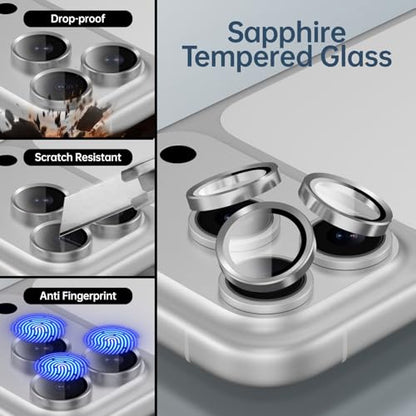 for iPhone 17 Pro Max Camera Lens Protector, Silver - color: Titanium