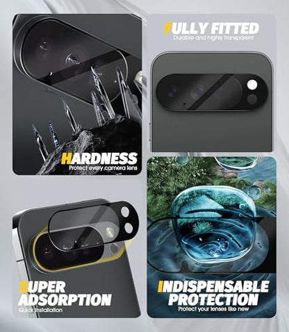 Orzero (5 Pack) Camera Lens Protector for Google Pixel 10 Pro XL, Protector de Cámera Tempered Glass 9H Precise Camera Cutouts Anti-Scratch Does Not Affect Night Shots and Flash - size: Google Pixel 10 Pro XL