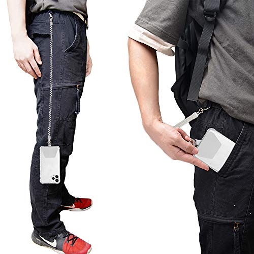 Doormoon Phone Tether Anti Theft, Phone Lanyard With Heavy Duty Carabiner - color: Transparent - 2 Pack