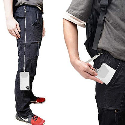 Doormoon Phone Tether Anti Theft, Phone Lanyard With Heavy Duty Carabiner - color: Transparent - 2 Pack