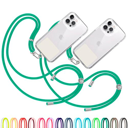 TBOC 2X Cell Phone Lanyard [Green] - Comfortable Universal Smartphone Lanyard - Easy to Use Neck Phone Holder [White Ice Patch] - Adjustable Length Phone Strap Crossbody - Fits All Mobile Phones - color: Green