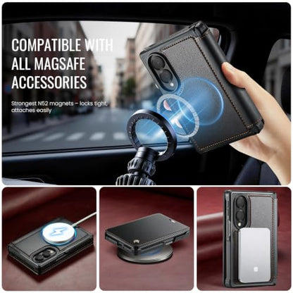 for Samsung Galaxy Z Fold 8 - Case Wallet Magnetic Slim, Black - color: Black, size: Samsung Galaxy Z Fold 8