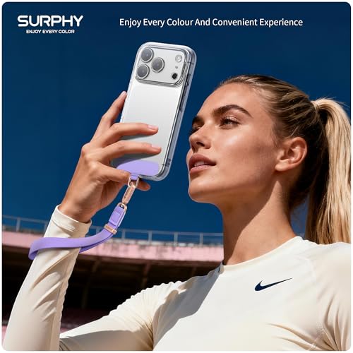 SURPHY Phone Wrist Strap, Keychain Wristlet, Wrist Lanyard with Tether Tab - color: Purple