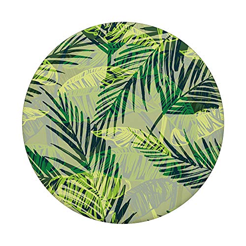 Palm Leaves Pop Mount Socket Banana Tree Pattern PopSockets Grip and Stand for Phones and Tablets