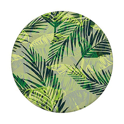 Palm Leaves Pop Mount Socket Banana Tree Pattern PopSockets Grip and Stand for Phones and Tablets