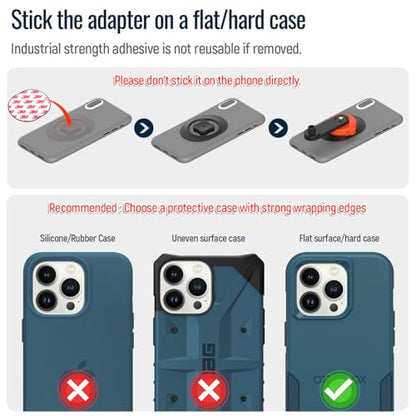 Bike Phone Mount,Mountain Bicycle Stem Cap Phone Holder,Fit All Stem Cap - color: 【1st Gen】Stem Cap Mount-Orange