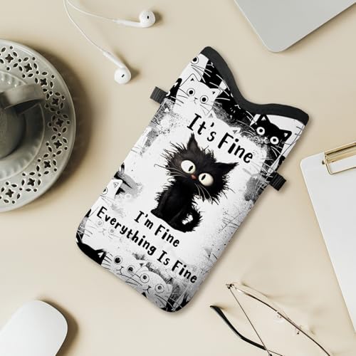 Cell Phone Sleeve Pouch Case Bag with Crossbody Strap Neck Lanyard for Women Men, Cat Lover Gifts Cell Phone Crossbody Bag 7.1x3.9 Inch - color: Fine Cats