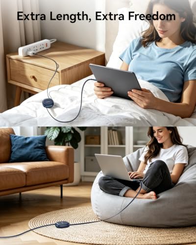 SOOPII 240W Retractable USB C Cable with Mag Snap Storage (2Pack 5.91FT) - color: NavyBlue, size: 5.91FT-2Pack