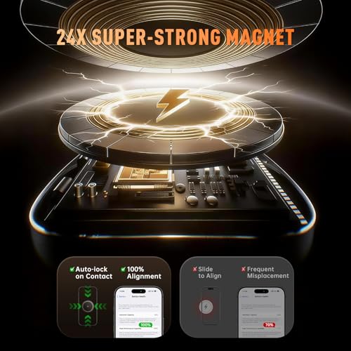 REWONDER 3-in-1 Qi2.2 25W Fast Wireless Charging Station for iPhone - color: Grey