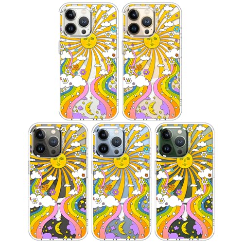 MOSNOVO Compatible with Magsafe Designed for iPhone 13 Pro Case, [Buffertech 6.6 ft Drop Impact] Shockproof TPU Protective Bumper with Hard Back 70's Psychedelic Groovy Art Phone Case - Clear - color: 70's Psychedelic Groovy Art, size: iPhone 13 Pro