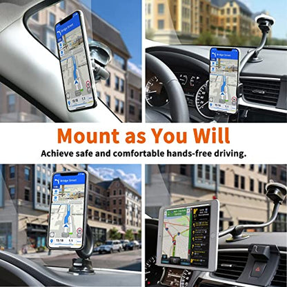 1Zero Magnetic Phone Car Mount 14-Inch Gooseneck Long Arm Extension - color: Magnetic Phone Mount