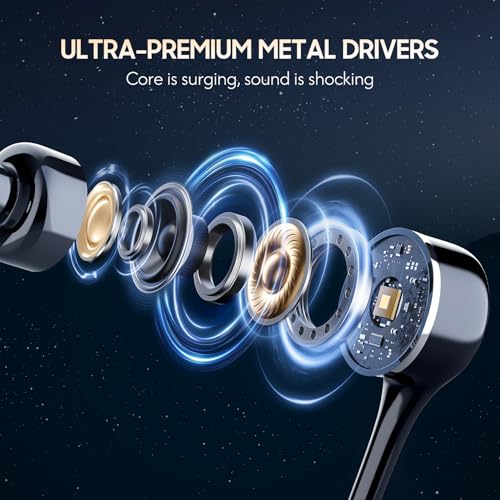 LWZCAM 5 Pack 3.5mm Wired Earbuds, Stereo Headphones with Microphone