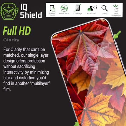 IQShield 4 Pack Screen Protector for Samsung Galaxy S23 Plus 5G/ Galaxy S23+ (6.6 Inch, 2023 Release) Works with Fingerprint Scanner Anti-Bubble Clear TPU Film - size: 6.6 Inch (Pack of 2)