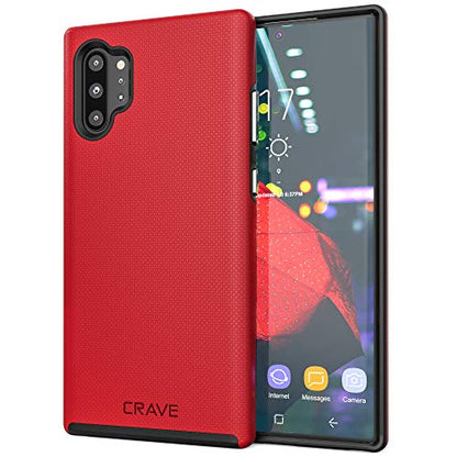 Crave for Galaxy Note 10 Plus Case, Shockproof Protection Dual Layer Case for Samsung Galaxy Note 10 Plus (6.8 inch) - Red - color: Red