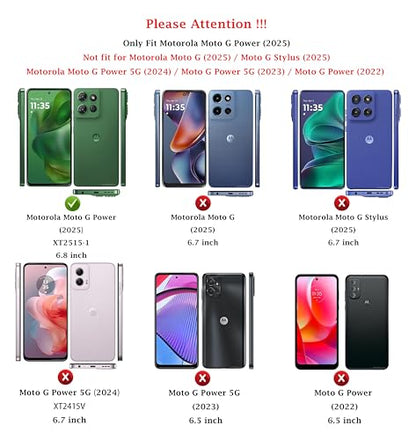 for Motorola Moto G Power 2026 / Moto G Power 2025 Case: Dual Layer Protective Heavy Duty Cell Phone Cover Shockproof Rugged with HD Screen Protector Military Protection Bumper Tough, Red - color: Red (PC) + Black (TPU)