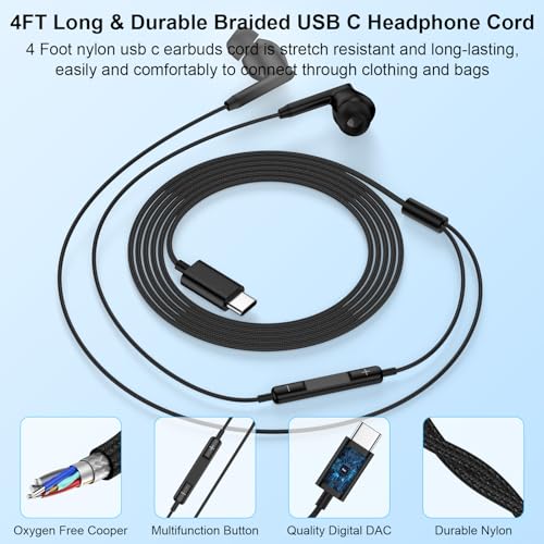 Pixel Earbuds Wired for Google Pixel 11/10a/10 Pro XL/Fold,9a,9 Pro XL/Fold - color: Black