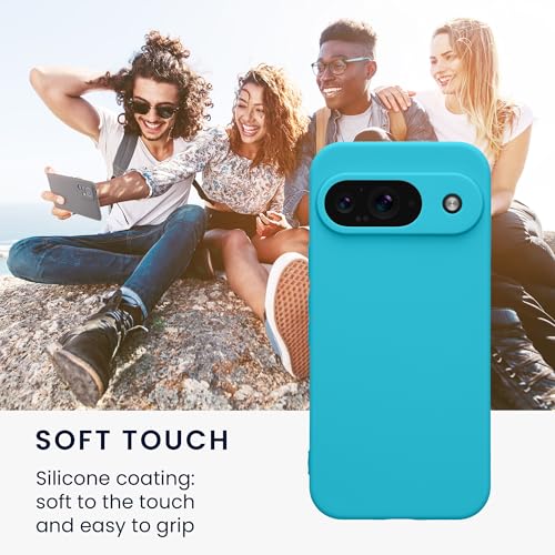 kwmobile Case Compatible with Google Pixel 9 Case - Protective Slim TPU Phone Cover - Soft Matte Finish - Cool Glacier - color: Cool Glacier, size: Pixel 9