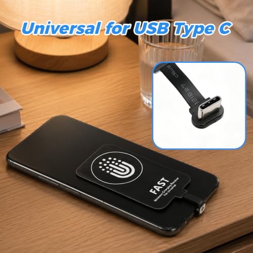 Tiiyee Wireless Charging Receiver, USB C Wireless Charger Adapter Module