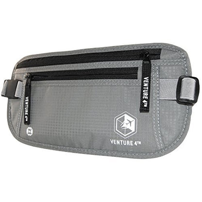 VENTURE 4TH Travel Money Belt, RFID Blocking Passport Holder - Silver - color: Silver
