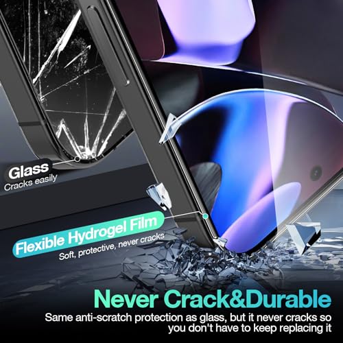 3 Pack Flexible Film for Google Pixel 9 Pro XL Screen Protector[NOT GLASS], Invisible Thin, Never Cracks, Full Coverage, Scratch Resistant&Self-Healing