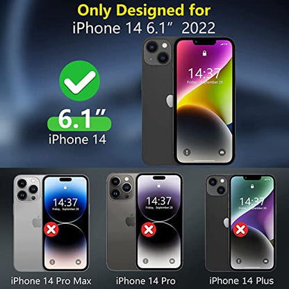 Battery Case for iPhone 14, Upgraded10000mAh High Capacity Rechargeable Portable Protective Extended Charger Case Wireless Charging Compatible with iPhone 14 (6.1 inch) Charging Cover& Carplay (Black) - size: iPhone 14 (6.1 inch)