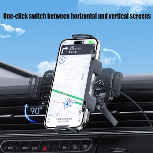 2024 High Intelligent Mobile Phone/Pad Holder, Wireless Car Charger Fast Charging Holder for All Smart Phones (2Pcs-Silver) - color: 2Pcs-Silver
