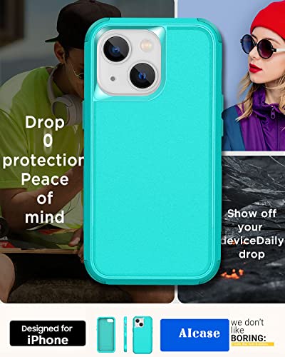 AICase Rugged Case for iPhone 13,Heavy Duty 3-Layer Pocket-Friendly Durable Military Grade Protection Shockproof/Drop Proof Protective Cover for iPhone 13 6.1 inch_3 Mint - color: Mint