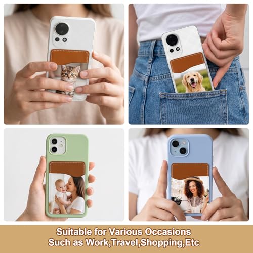 25 Pcs Sublimation Blank Phone Wallet PU Leather Phone Card Holder Transfer