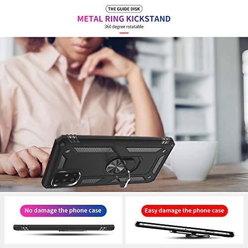 Samsung A71 5G Case, A71 5G Phone Case with Screen Protector, Military Grade Protective Cases with Ring for Samsung Galaxy A71 5G (Black) - color: Samsung Galaxy A71 5G Case Black