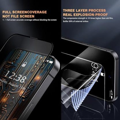2 Pack Screen Protector Compatible with Vivo Y29 4G 5G/Y200+ 6.68 Inch Privacy Tempered Glass Anti-peep Film Anti-scratch No Fingerprint Unlock - size: Vivo Y29 4G/5G/Y200+ 5G