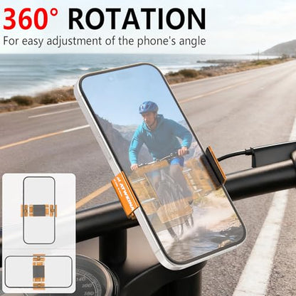Bike Handlebar Mounts for 4.5-7.6 Phones (Gold) - color: Gold