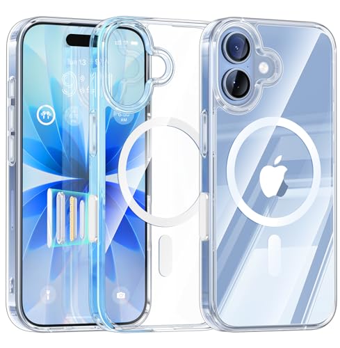 Maledan Magnetic for iPhone 17 Case Crystal Clear - Compatible with Mag Safe 17 Case, Camera Control, Slim Transparent Shockproof Phone Cover for iPhone 17 Accessories 6.3", Anti-Yellowing Clear - color: Crystal Clear - Magnet, size: iPhone 17 6.3"