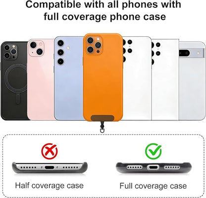 Cell Phone Strap Crossbody Universal Phone Lanyard Adjustable Strap Compatible with Most Smartphones Aztech - color: C-black