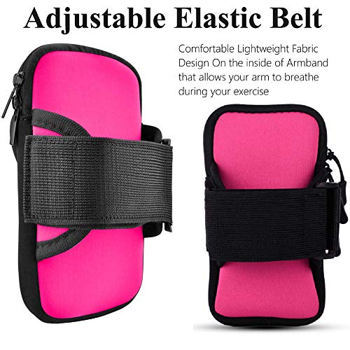 Armband Cell Phone Holder for Running Women,iPhone Armband 17 16 16e 15 14 13 12 11 Pro Max Xs Xr X Plus SE Mini,Samsung Galaxy S26 S25 S24 S23 S21 Ultra Note Key Pouch,Exercise Arm Bands Bag - color: 3-Pink