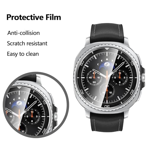 Anoowkoa 4 Pack Premium Screen Protector for Samsung Galaxy Watch 8 CLASSIC 46mm Tempered Glass Film，9H Hardness,Ultra Resistant,Anti-Fingerprints,No Bubbles,HD-Clear,Easy Install - color: Galaxy Watch 8 Ultra 46mm