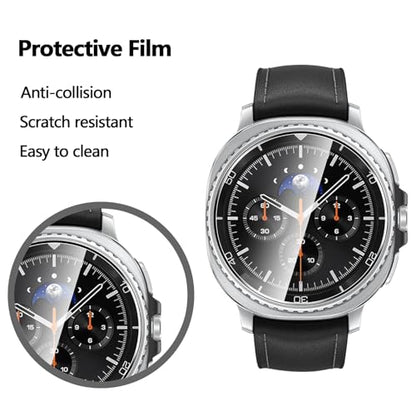 Anoowkoa 4 Pack Premium Screen Protector for Samsung Galaxy Watch 8 CLASSIC 46mm Tempered Glass Film，9H Hardness,Ultra Resistant,Anti-Fingerprints,No Bubbles,HD-Clear,Easy Install - color: Galaxy Watch 8 Ultra 46mm