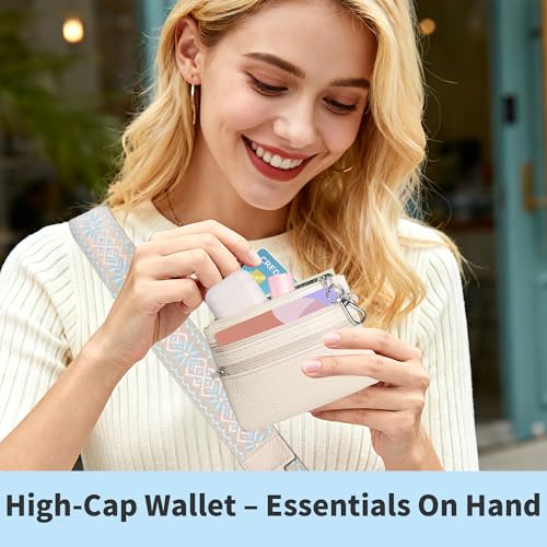 2pcs Clip and Go Strap for Phone with Wallet Crossbody Strap with Pouch - color: Blue White+black