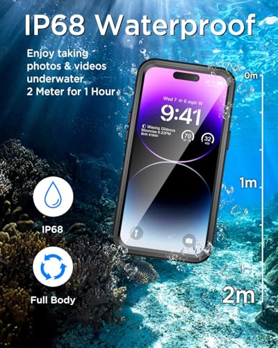 Beeasy for iPhone 14 Pro Max Waterproof Case with Magsafe, IP68 Underwater Military Grade, Phone Case with Shockproof, Dustproof, Rugged 360 Full Body Protection Cover with Built-in Screen Protector - size: iPhone 14 Pro Max (6.7")