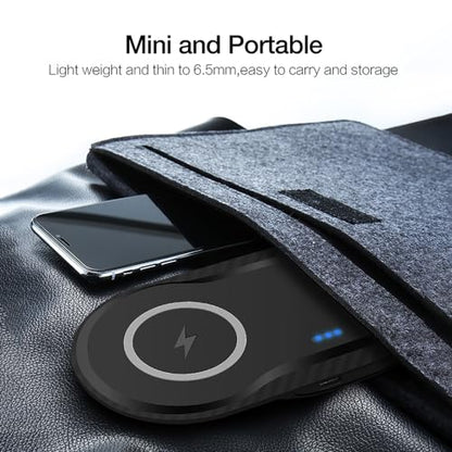 Wireless Charging Pad, 30W Dual Wireless Charging Pad Compatible with iPhone 15 14 13 12 XR,Galaxy S24 S23 S22 S10,Google Pixel 8 7 6,for AirPods Pro 3 2,Galaxy Buds and More.(Adapter Included)