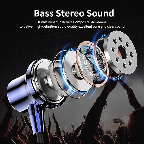 COOYA USB C Headphones Wired Earbuds for iPhone 18 Pro Max 17 16 15 Blue - color: DarkBlue