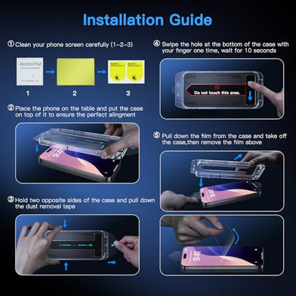 Uyiton for iPhone 16 Screen Protector (Anti-Blue Light) - size: iPhone 16
