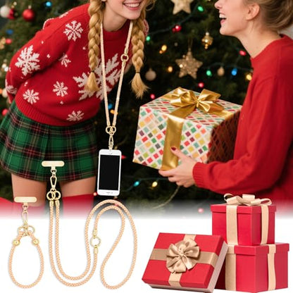 ABJFJE Crystal Phone Lanyard Crossbody & Wrist Strap Phone Strap Crossbody & Wrist Lanyard Anti Theft Phone Strap for Women - color: Orange
