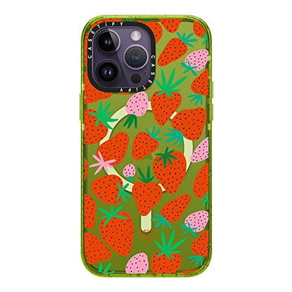 CASETiFY for iPhone 14 Pro Max Case - Impact Compatible with MagSafe | 8.2 ft. 4x Military Grade Drop Protection | STRAWBERRIES | Kiwi - color: STRAWBERRIES, size: Iphone 14 Pro Max (Magsafe)