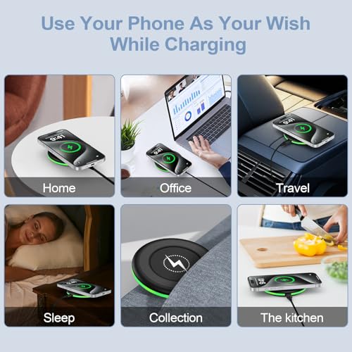 Samsung S25 Wireless Charger Fast Charging Pad Android Charger for Samsung Galaxy S26 S25 Ultra/S24/S23/S22/S21/S20/iPhone 17/16 Pro 15W Fast Wireless Phone Charger Station for Pixel 10 Pro XL/9/9a/8